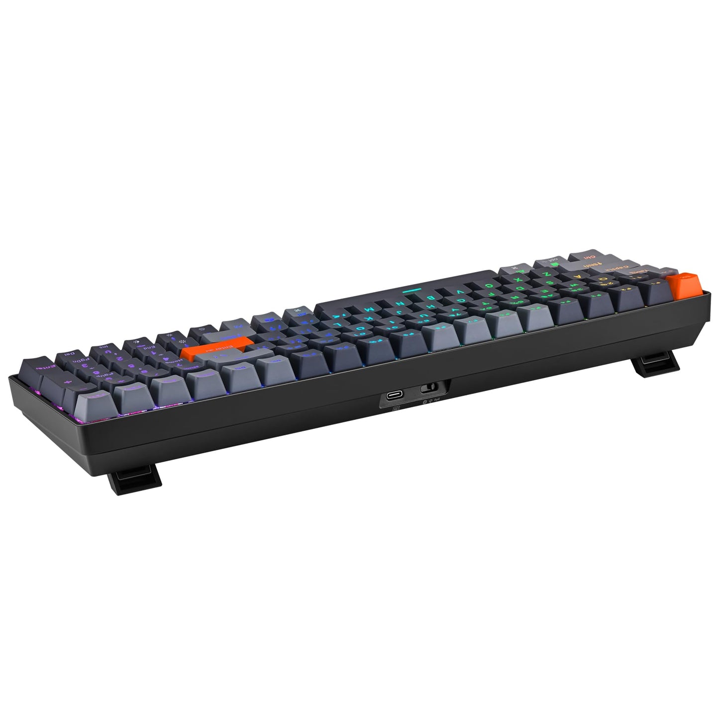 Adesso EasyTouch 1200 Wired/Wireless/Bluetooth Multi-OS Illuminated Mechanical VIA Mini Keyboard with Copilot Ai Hotkey