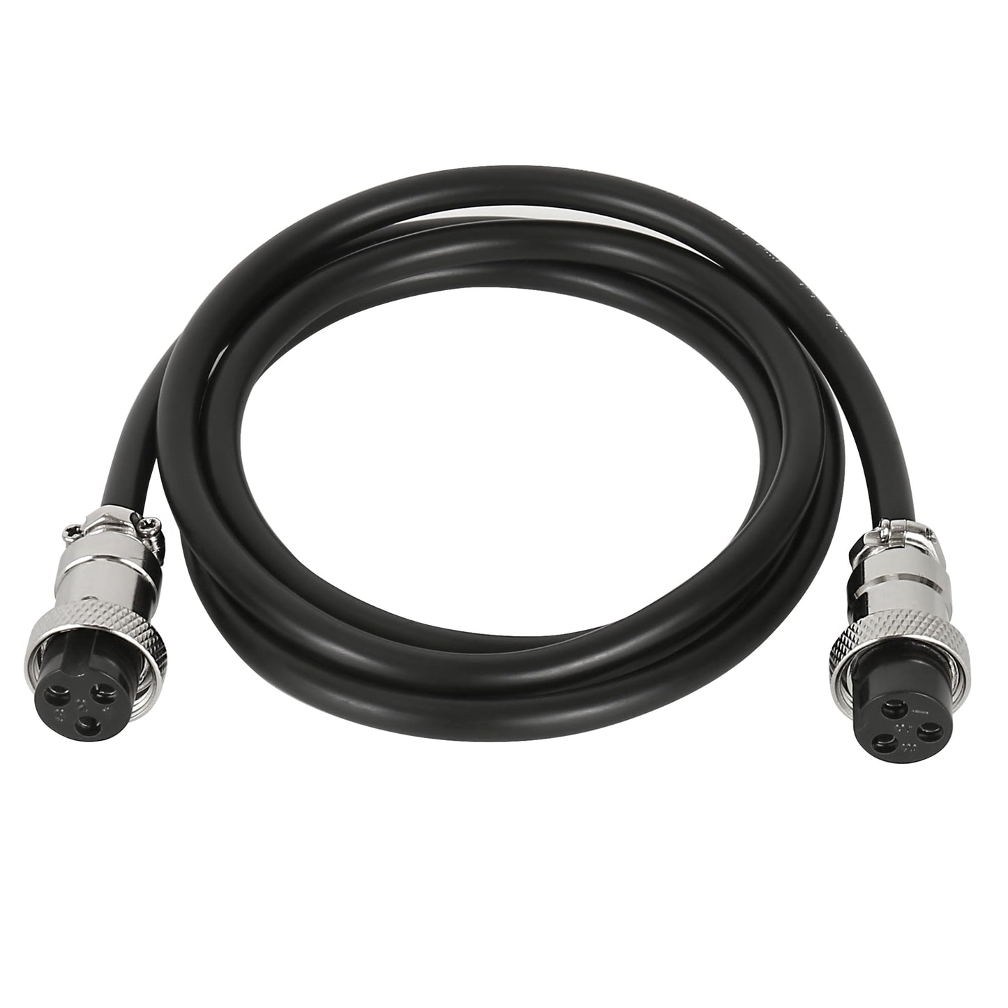 Triowei GX16 3 Pin Aviation Connector Cable, 9.84FT Double Female Extension Cord with Panel Mount, Circular Metal Plug Wire for Industrial Equipment