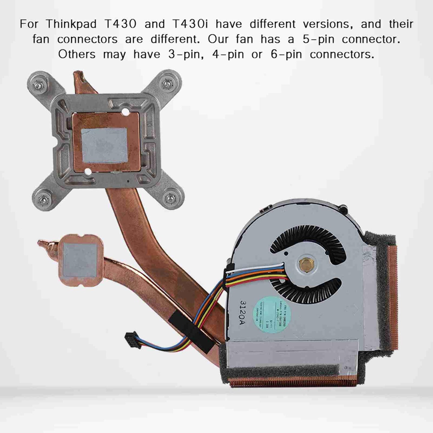ASHATA CPU Cooling Fan, 13.4cm x 6.5in x 3.346in, For ThinkPad T430/T430i Laptops, 5-Pin Connector, Easy Installation, Includes Disassembling Tool Set