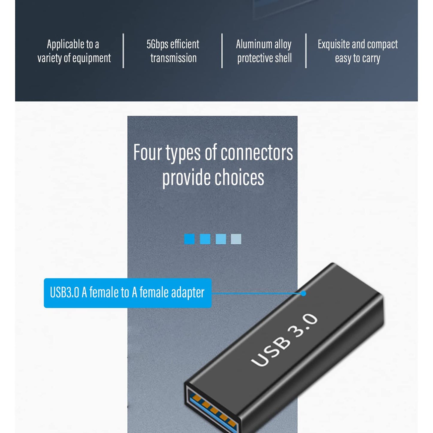 HIEbee 3kinds of USB 3.0 apters kit, USB 3.0 Female to Female and Male to Male and Female to Male, high Speed Convert Extension Coupler Connector…