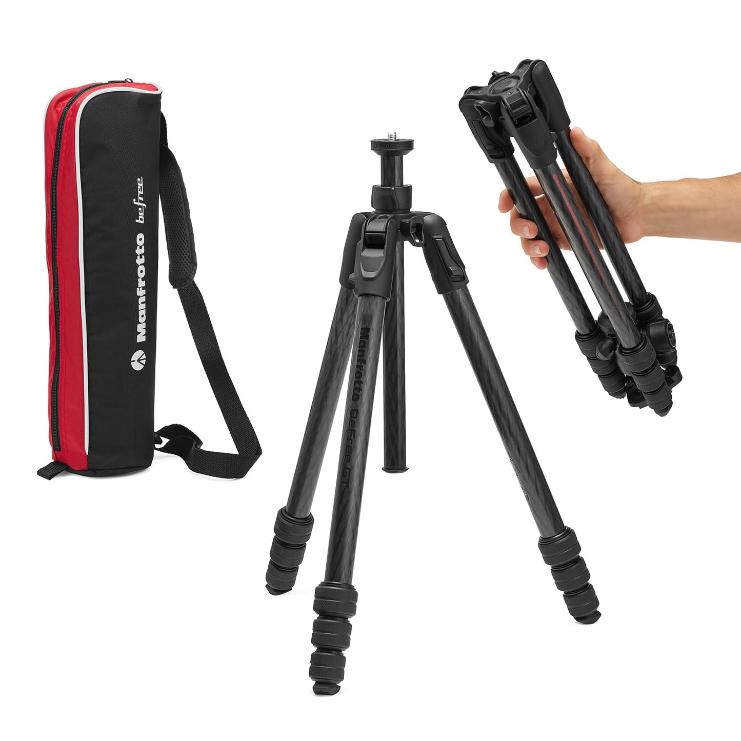 Manfrotto Befree GT PRO Tripod Legs, Professional Travel Tripod, Aluminium Camera and Video Tripod, Twist Lock, Compact and Portable, for DSLR