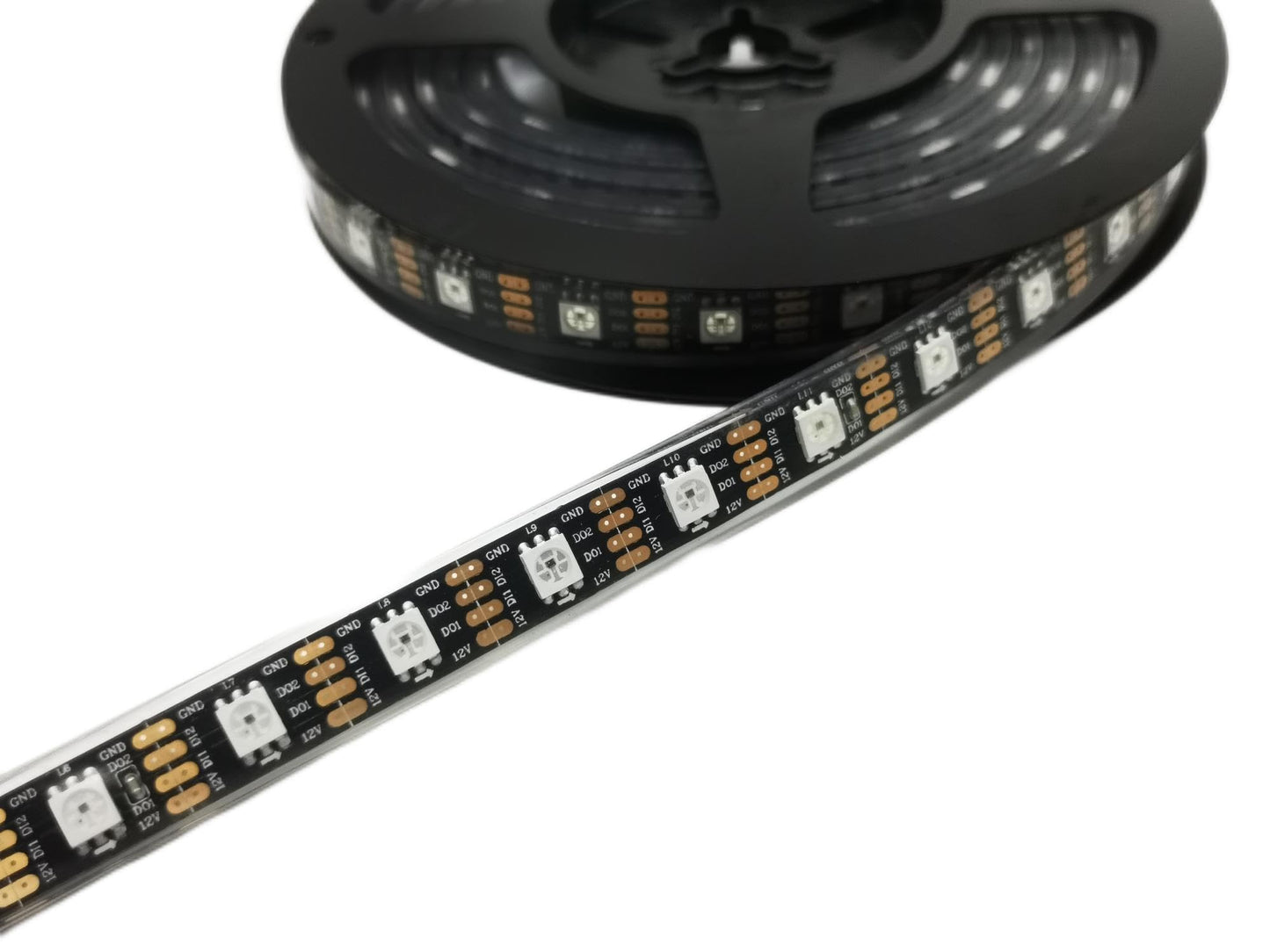 JIAANDA Smart LED Strip Lights;SK6813 Pixels Strip (Control Similar WS2815/WS2812B) Individually Addressable RGB LED Lights DC12V Input ;for Bedroom