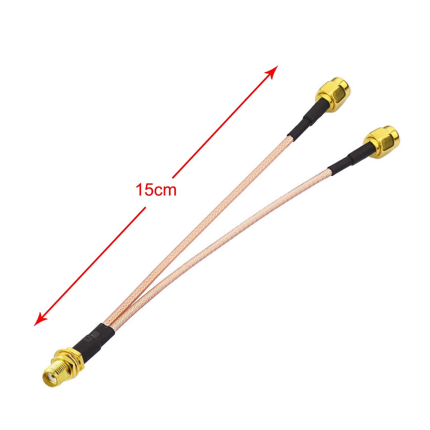 BINGFU 4G LTE Antenna Adapter Splitter Cable SMA Female to Dual SMA Male Cable 15cm 6 inch Compatible with 4G LTE Wireless Router CPE Hotspot Cellular