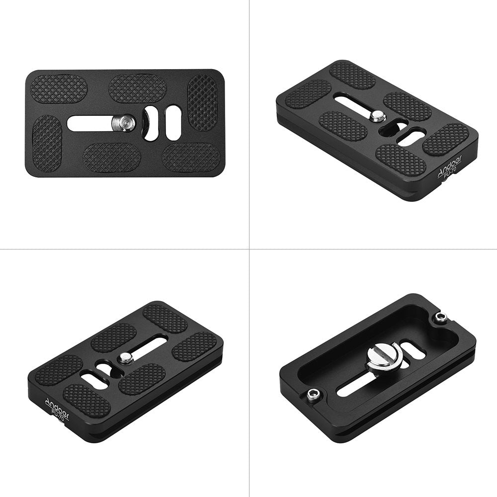 Andoer 70mm Quick Release Plate for Arca Swiss Tripod Ballhead