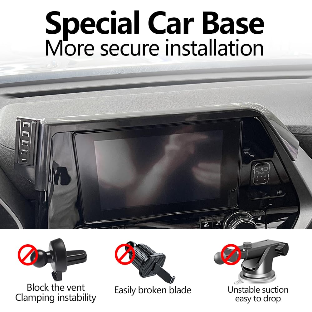 JIEZMO Car Magnetic Phone Mount for Toyota Highlander 2020-2026 L LE XLE XSE [Only for 8-inch Touch Screen] Auto Interior Accessories Best Cellphone