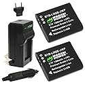 Wasabi Power Battery (2-Pack) and Charger for Olympus LI-90B, LI-92B and Olympus SH-1, SH-50 iHS, SH-60, SP-100, SP-100EE, Tough TG-1 iHS, Tough TG-2