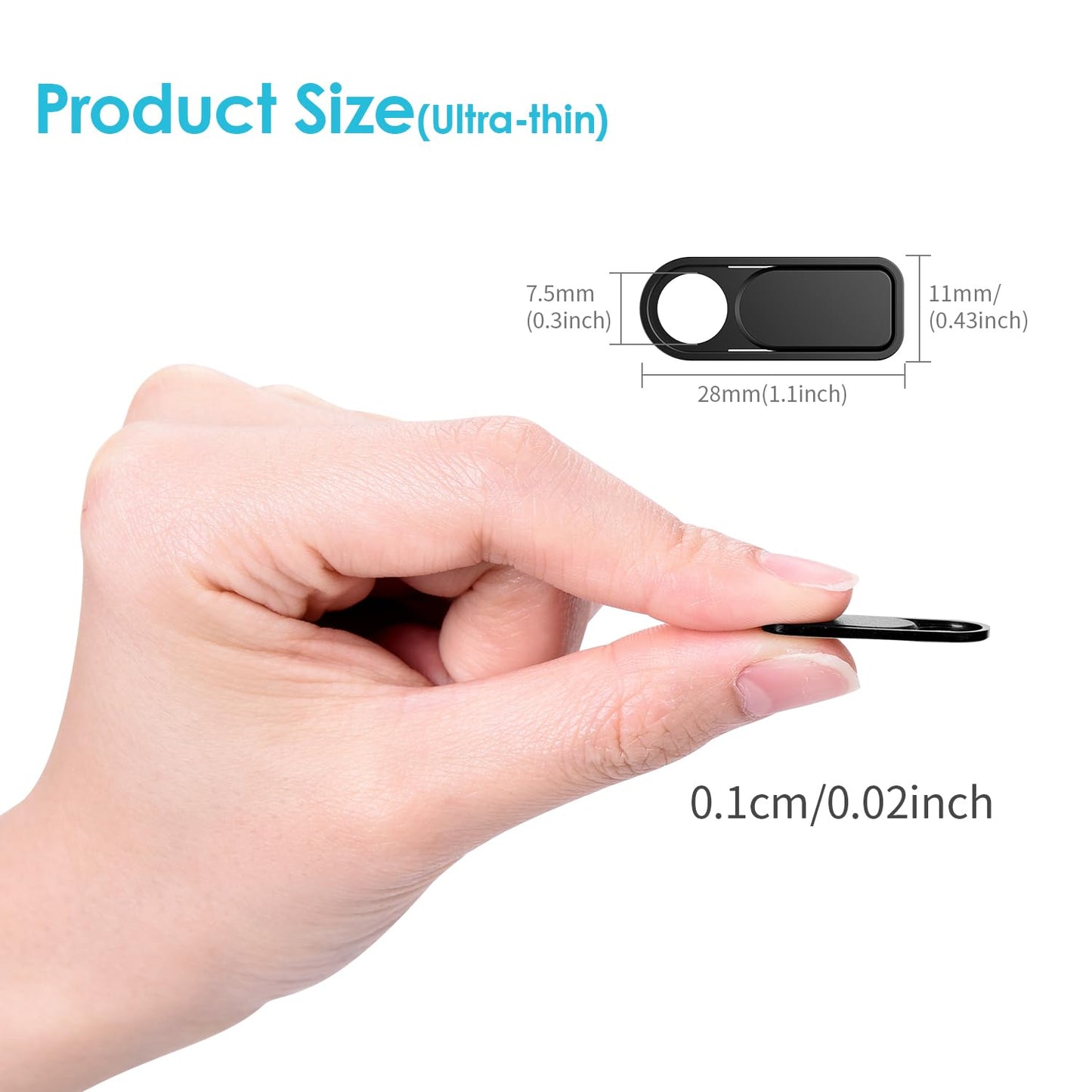 Webcam Cover Slide, Thin Camera Cover for Tesla Model Y/3, Car Cabin Camera Cover Slide for MacBook, iMac, Laptop, PC, iPad, Smartphone, iPhone 6/7/8