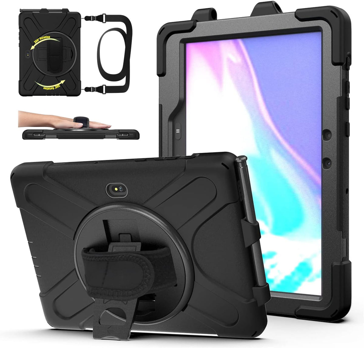DreamerX for Samsung Galaxy Tab Active5 Pro 2025/Active 4 PRO/Active PRO 10.1 Case, Heavy Duty Rugged Shockproof Drop Protection Cover with 360