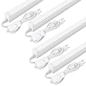LELEJU LED Under Cabinet Lighting, 1FT, 5W, 6000K, 500lm, T5 Integrated Single Fixture, Under Counrer Lights for Kitchen, Corded Electric with ON/Off