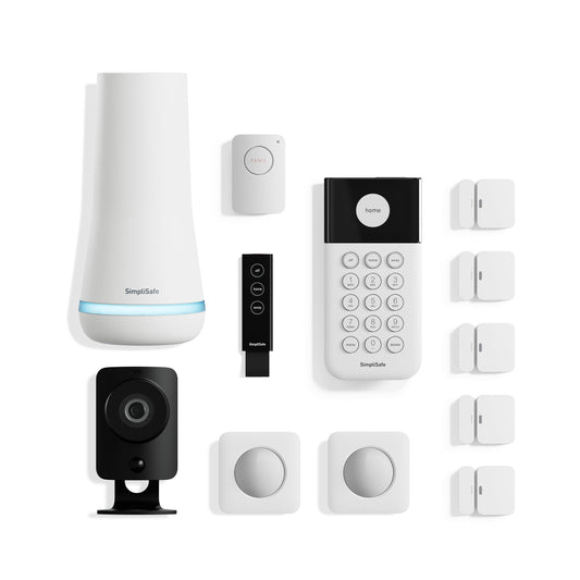 SimpliSafe 12 Piece Wireless Home Security System w/HD Camera - Optional 24/7 Professional Monitoring - No Contract - Compatible with Alexa and Google
