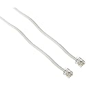 Trisonic Telephone Extension Cord Phone Cable Foot, 50ft, White