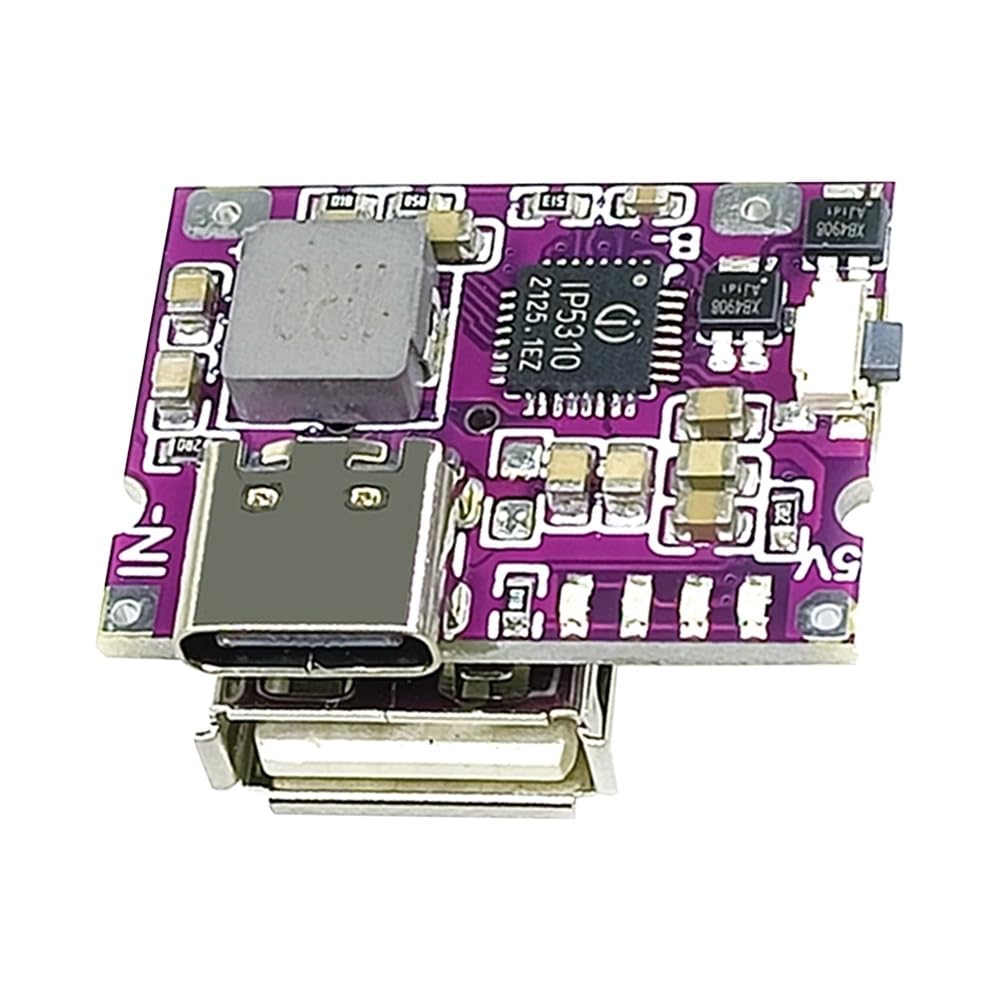2A 5V Lithium Battery Charging Discharge Module USB C 3.7V/4.2V Lithium Battery Charging Boosting Module with Charging Discharging Protection