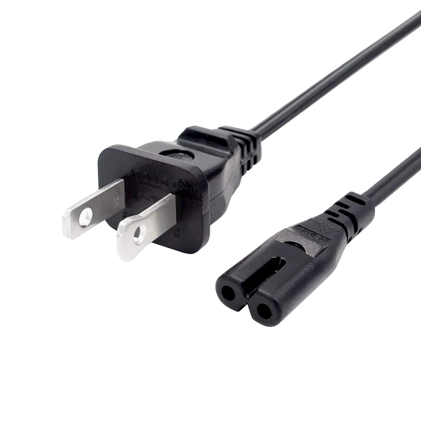 8ft 2 Prong Power Cord Replacement for Sony PlayStation 3 PS3 Slim Power Cord AC Cable