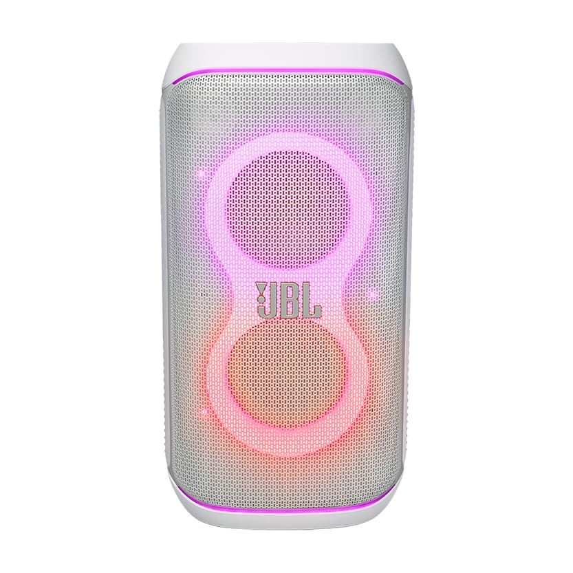 JBL Partybox Club 120 Portable Party Speaker Bundle with Additional Battery 200 (White)