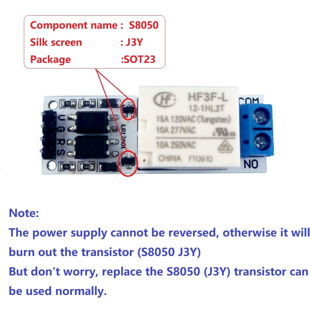 eletechsup DC 12V 10A Magnetic Latching Relay Module Zero Power Hold Switch Bistable Self-Locking Board for LED Motor CCTV PTZ (5)