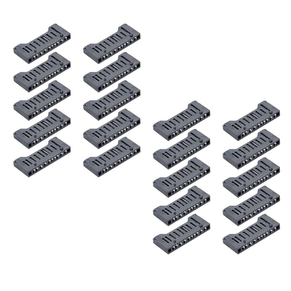 Fielect 20pcs SD Memory Card Socket Holder Spring Loaded Push Type PCB Mount Connector 10 Pin