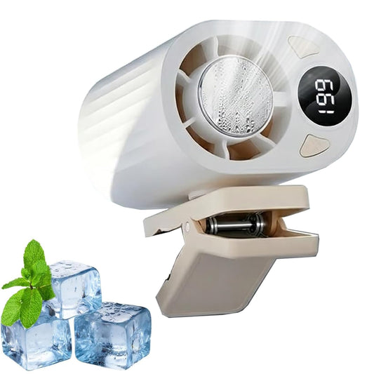Deedsen Upgraded Car Clip-On Cooling Fan,Portable Clip Fan with 360° Rotation for Car Visor, Roof Handles,Waist,Hands-Free Personal Cooling Fan