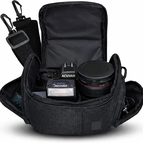 eCostConnection Medium Soft Padded Camera Equipment Bag/Case For Pentax K-30, K-50, K-500, K-r, K-x, 645D & More… + Microfiber Cloth