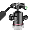 Neewer Heavy Duty Camera Tripod Ball Head with Handle and 1/4 inch Quick Shoe Plate, 360 Degree Panoramic Head for Tripod, Monopod, Slider, DSLR