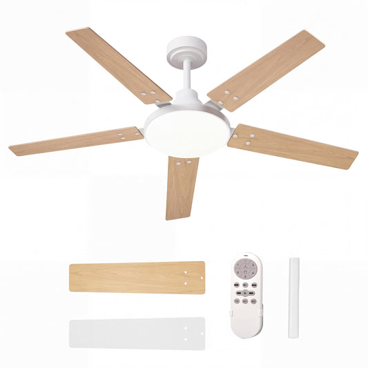 JustSmart 52 inch Ceiling Fans with Light and Remote Control