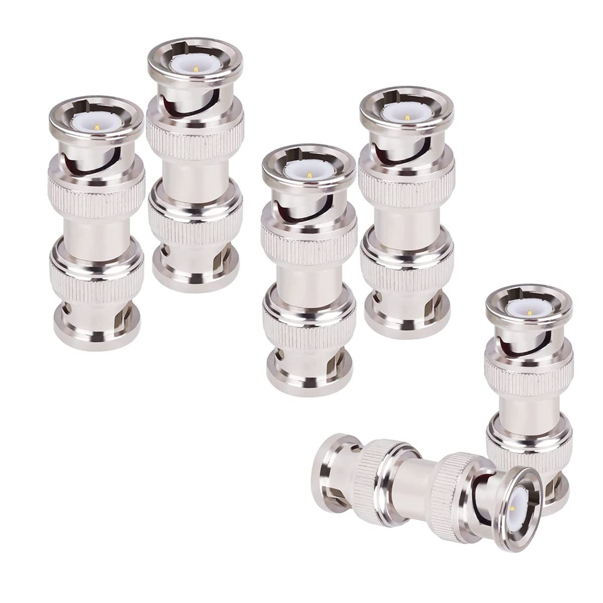 BeElion 15-Pack BNC Male to Male Coaxial Coupler Straight Adaptor Connector M/M