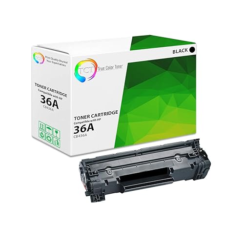 TCT 36A Toner Cartridge - Compatible Replacement for HP 36A CB436A Black Works with HP LaserJet P1505 P1505N M120 M120N M1522 1522F M1522N M1522NF