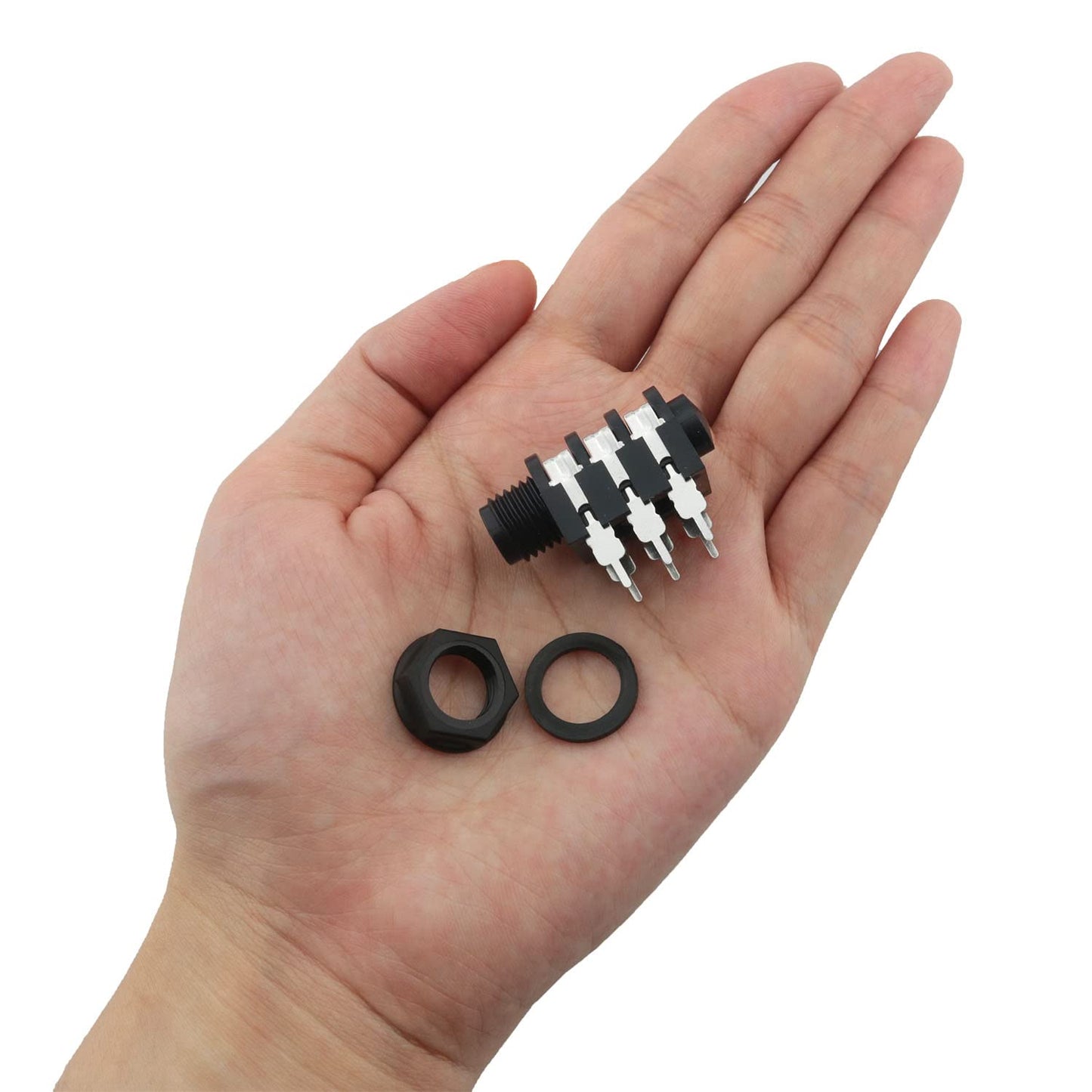 6-Pin Female Headphone Socket ZCZQC 10PCS PCB Panel Mount 6 Pin 1/4inch 6.35mm Female Socket Stereo Headphone Jacks Connectors