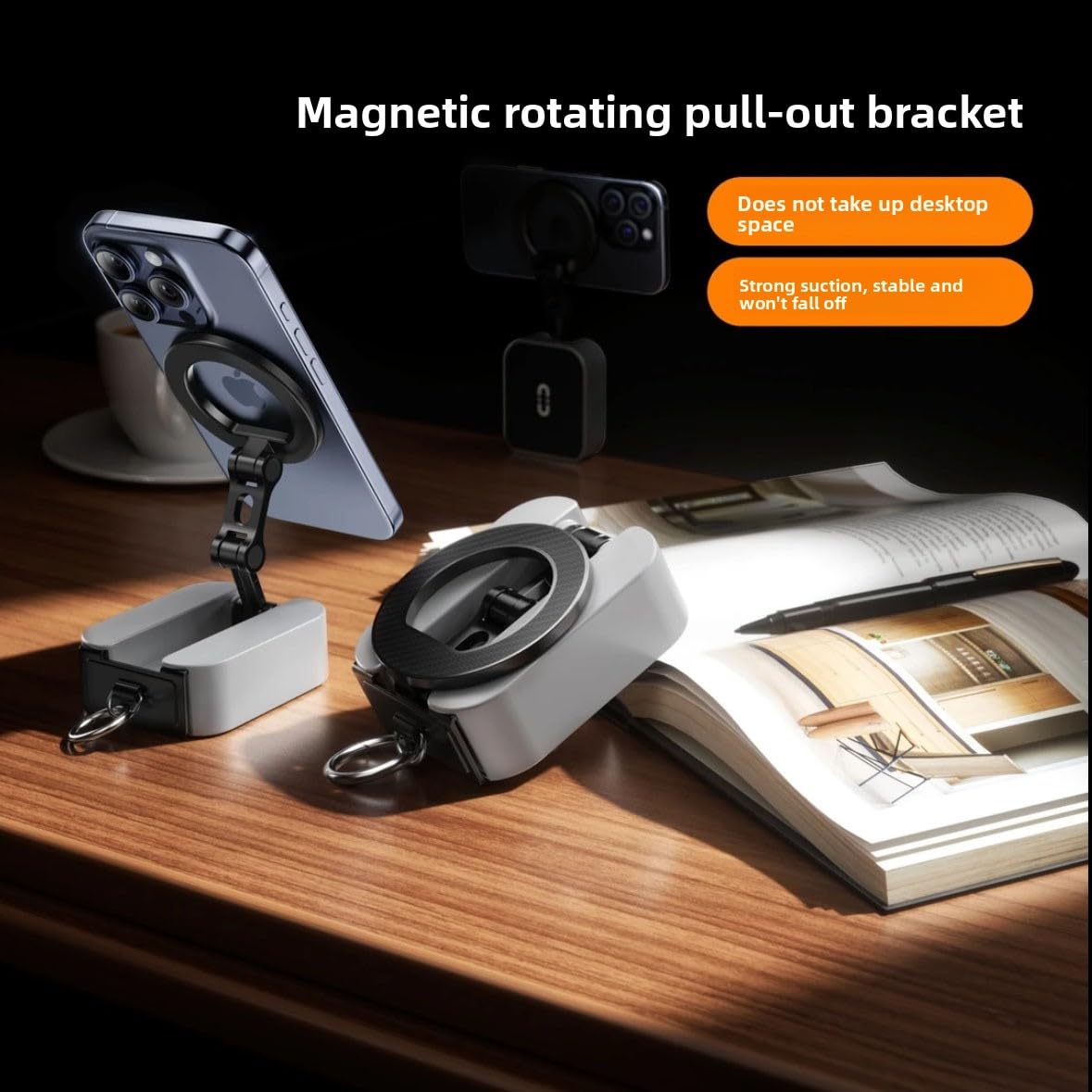 MaTekoty Magnetic Suction car Holder Anti-Skid Non-Drop Simple and Beautiful car Tools Vacuum Magnetic Suction Mobile Phone Holder use Without Leaving