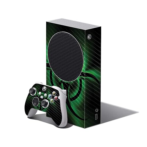 MightySkins Carbon Fiber Skin Compatible with Xbox Series S Bundle - Bio Glare | Protective, Durable Textured Carbon Fiber Finish | Easy to Apply