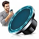 Mounti Magnetic Phone Mount Base Compatible with MagSafe, 17mm Ball Socket, Auto, Bicycle, Wall, All-Weather Accessory, Black Chrome Finish