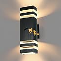 iYogaled Motion Sensor Outdoor Wall Lights with 3 Lighting Modes, Dusk to Dawn Porch Light with Bulbs Include, IP65 Waterproof Modern Black Wall