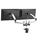 Cotytech Expandable Dual Desk Mount Spring Arm Grommet Base - Silver (DM-GSD12-G)