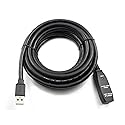 TECHTOO USB Extension Cable 16 Feet (5 Meter) USB 3.0 Active Cable Repeater Type A Male to A Female with Built-in Signal Booster Chips