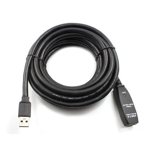 TECHTOO USB Extension Cable 16 Feet (5 Meter) USB 3.0 Active Cable Repeater Type A Male to A Female with Built-in Signal Booster Chips