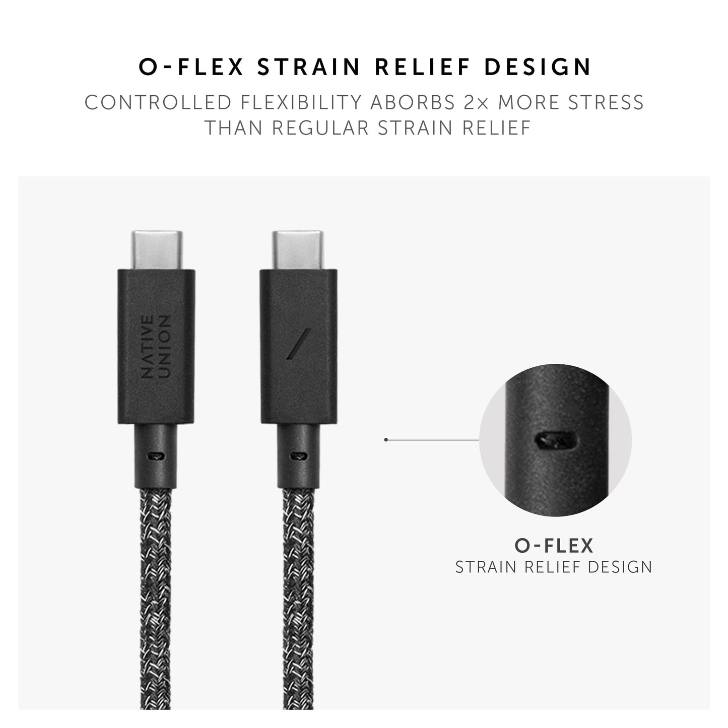 Native Union Anchor Cable 240W - 10ft Reinforced Braided USB-C to USB-C Power Delivery 3.1 Charging Cable with Weighted Knot - for iPhone Air, 17 Pro