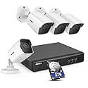 ANNKE 5MP Home Security Camera System, 8 Channel CCTV H.265+ DVR Recorder with 2TB Hard Drive, 4 x 5MP (2560TVL) IP67 Waterproof Outdoor Bullet
