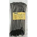 Enkay 7125 12-Inch Black Nylon Ties, Poly Bag, 50-Piece