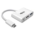 Tripp Lite USB-C Multiport Video Adapter Converter, 4K @ 30Hz HDMI, USB-A 3.2 Gen 1 Hub, 60W USB-C PD Charging, Thunderbolt 3 Compatible, 3-Year