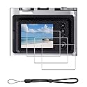 iDaPro Screen Protector for Fujifilm Instax Mini EVO Instant Film Camera + Hand Lanyard [3+1 Pack] Tempered Glass Easy Installation