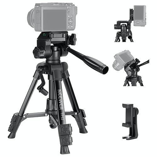 NEEWER Entry Level Version Mini Desk Phone Tripod Compatible with iPhone for Video Recording, Small Compact Table Top DSLR Camera Camcorder Webcam