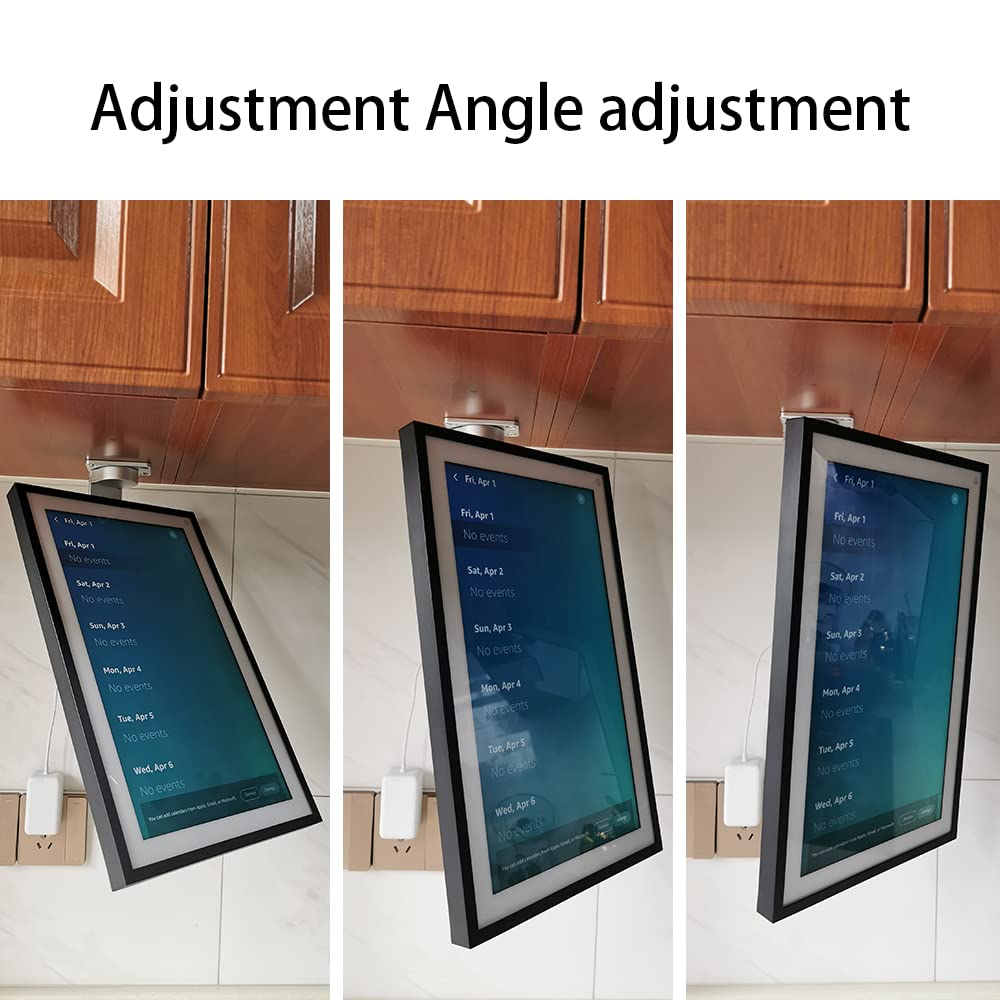 ATOPHK Under-Cabinet Mount? for Ech_ooo Show 15?Keeps Echo Off The Counter and Turns Side to Side?Ceiling or Under-Cabinet Mount Silver 026-02