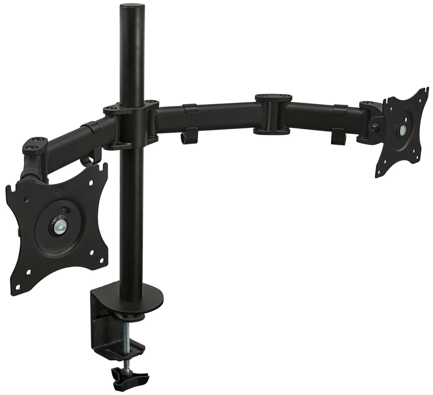 Mount-It! Dual Monitor Mount | Double Monitor Desk Stand Arm | Two Articulating Arms Fit 2 Screens 17 19 20 21 22 24 27 Inch Computer | VESA 75 100
