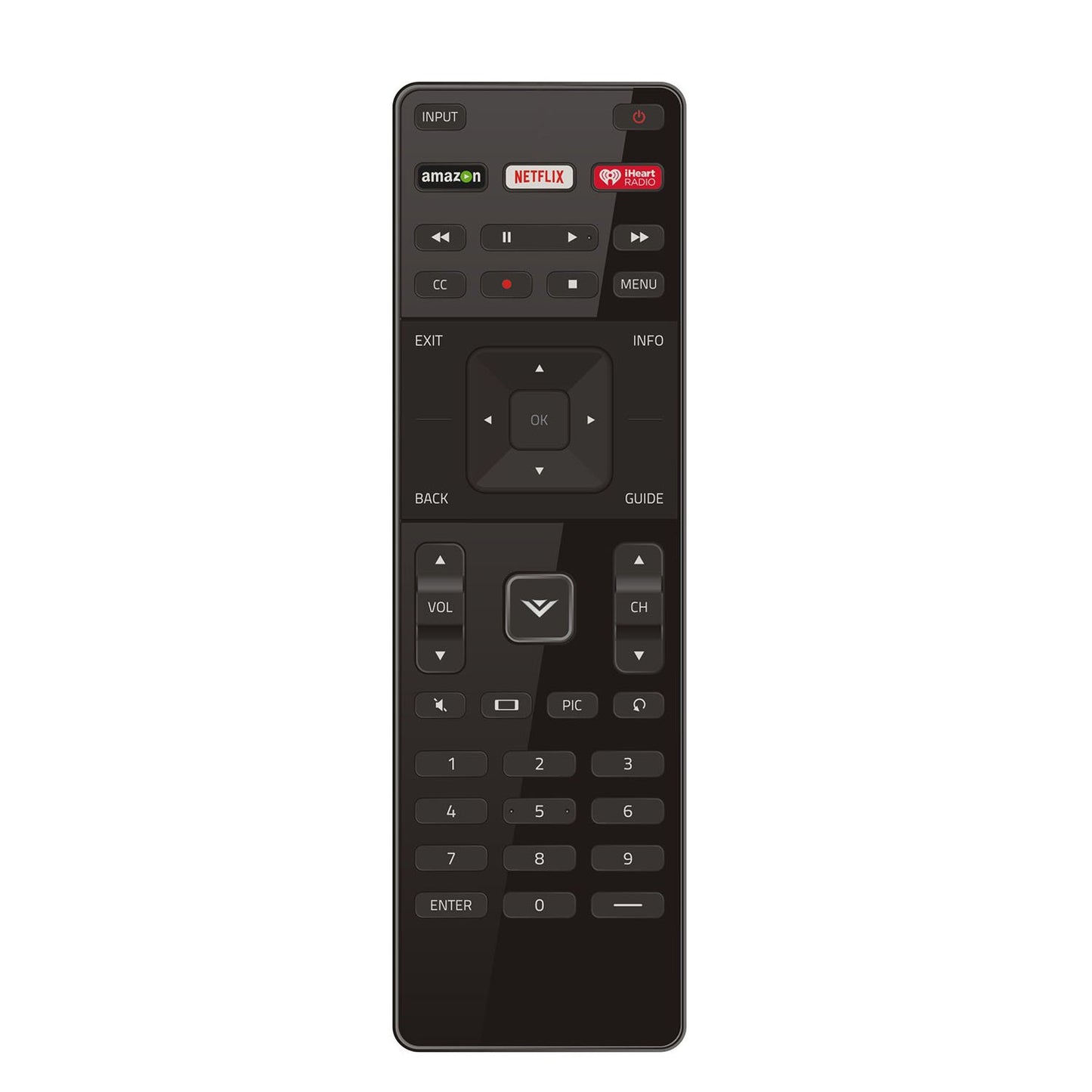 Vizio Xrt122 LED HDTV Remote Control for E Series E70-c3 E65-c3 E65x-c2 E60-c3 E55-c1 E55-c2 E50-c1 E48-c2 E43-c2 E40-c2 E40x-c2 E32h-c1 E32-c1