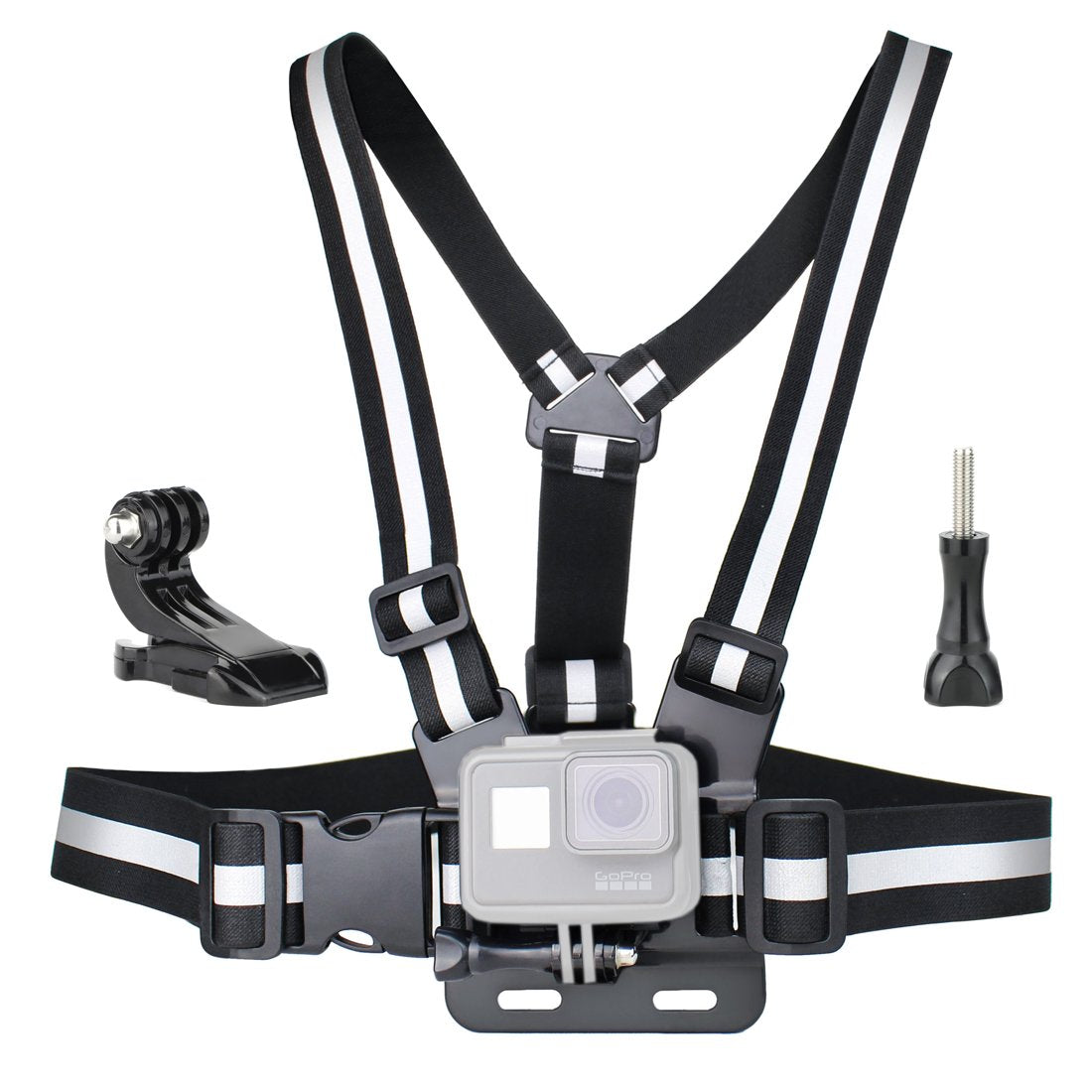 SOONSUN Chest Mount Strap Harness Chesty Mount Compatible with GoPro Hero 13, 12, 11, 10, 9, 8, 7, 6, 5, 4, 3, 2, 1, Session, Fusion, Max, AKASO