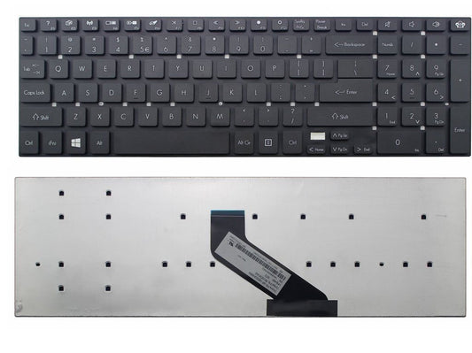 Senlinxiaowu US English Black Wired Ergonomic Membrane Keyboard with 104 Keys (QWERTY, Ambidextrous) for Gateway NV52L P5WS0 NV56R NV57H NV75S NV76R