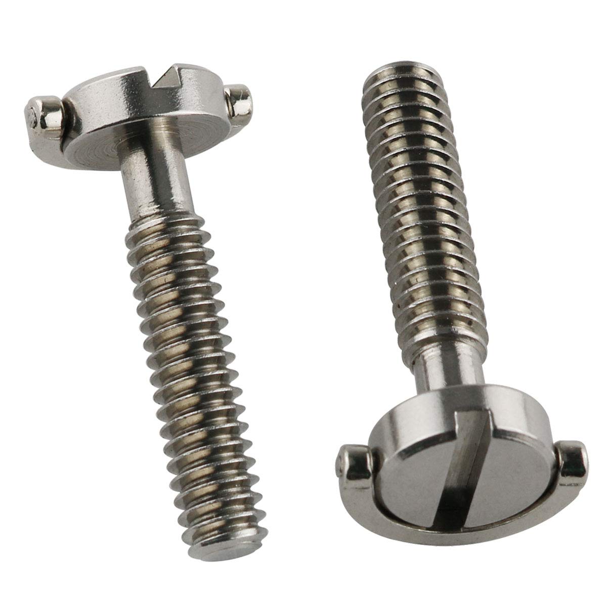 E-outstanding D Ring Hinged Screw 2PCS 1/4-20 Thread D-Ring Stainless Steel Camera Fixing Screws for Camera Tripod Monopod QR Plate 30mm Length