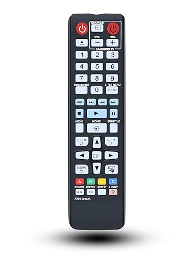 Replacement Remote Control for Samsung BD-H6500 BD-F5700 BD-HM57C BD-F5100 BD-H6500/ZA BD-F5100/ZX DVD Blu-Ray Player