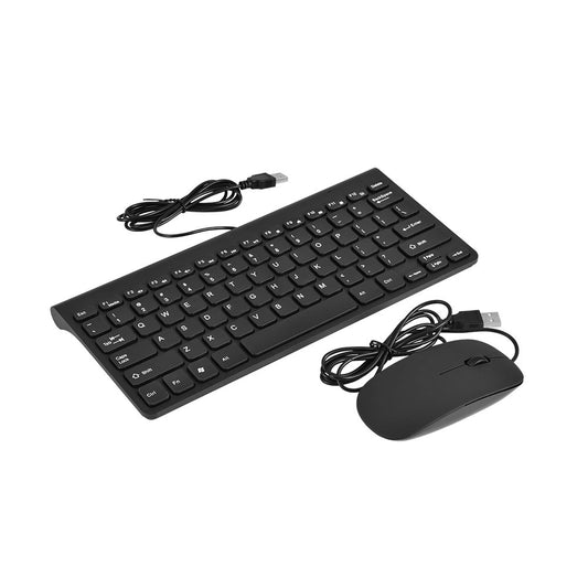 Wired Keyboard and Mouse, Mini Mechanical Keyboard and Mouse Combo-Set USB Wire Corded Keyboard Mouse Combo Set for Computer Desktop PC Laptop Smart