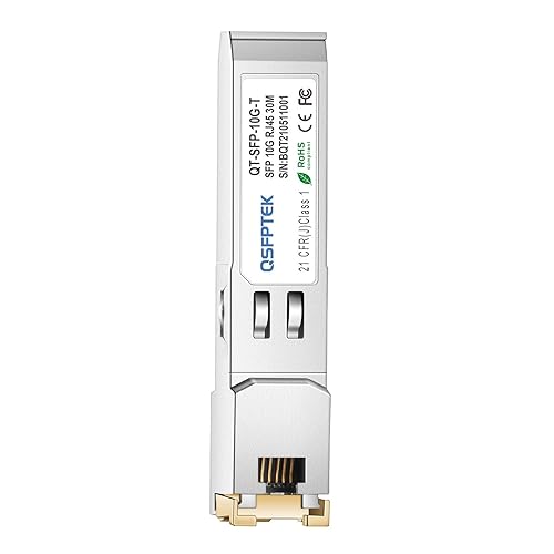 SFP RJ45 Copper Module, 10/100/1000BASE-T Gigabit SFP to RJ45 Mini-GBIC Transceiver for Ubiquiti UF-RJ45-1G, MikroTik, Supermicro Reach 100m -1 Pack