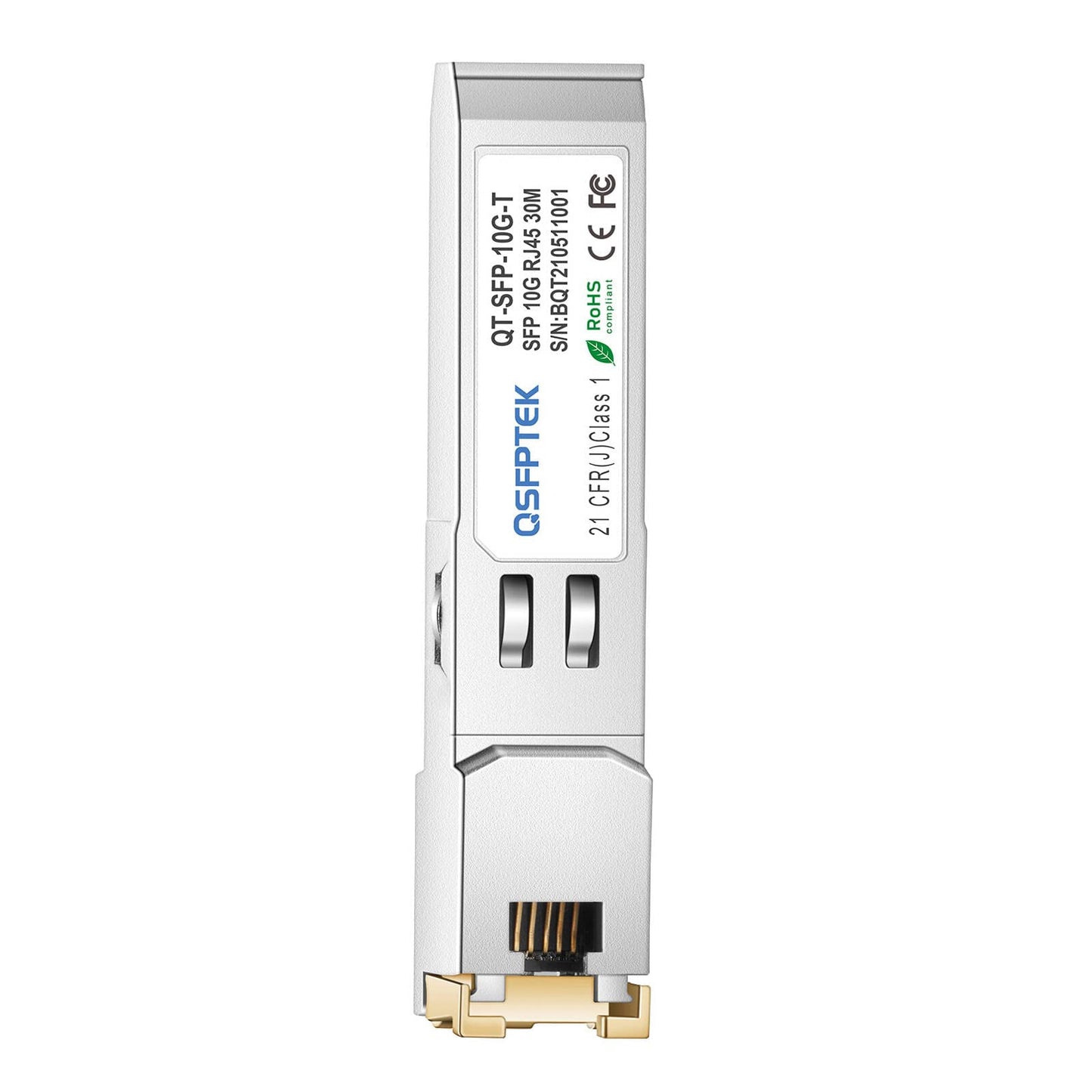 SFP RJ45 Copper Module, 10/100/1000BASE-T Gigabit SFP to RJ45 Mini-GBIC Transceiver for Ubiquiti UF-RJ45-1G, MikroTik, Supermicro Reach 100m -1 Pack